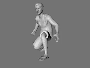 decorative man sculpture 3D Model