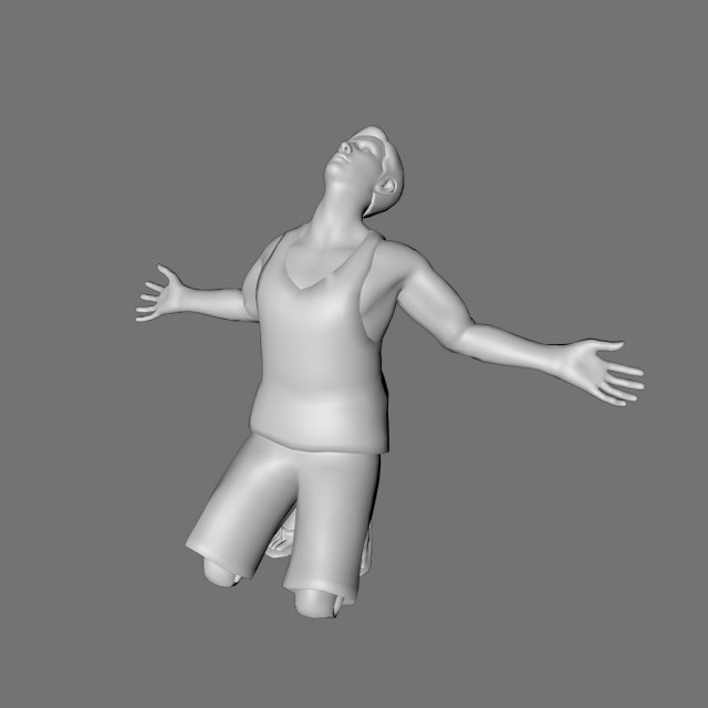 decorative man sculpture 3D Model .c4d .max .obj .3ds .fbx .stl .blend 