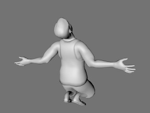decorative man sculpture 3D Model