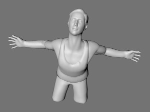decorative man sculpture 3D Model