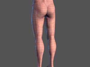 animated naked man-rigged 3d game character Model 3D