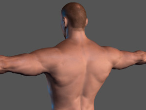 animated naked man-rigged 3d game character 3D 模型