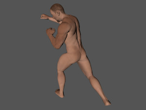 animated naked man-rigged 3d game character 3D 模型