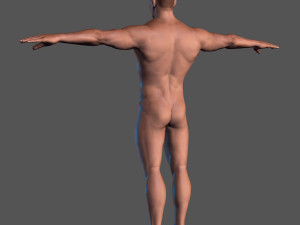 animated naked man-rigged 3d game character 3D 模型