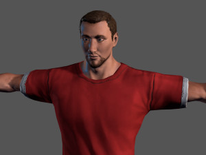 animated sportsman-rigged 3d game character Model 3D