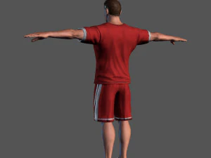 animated sportsman-rigged 3d game character 3D Model