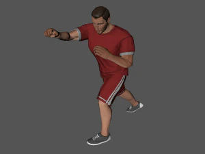 animated sportsman-rigged 3d game character 3D Model