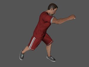 animated sportsman-rigged 3d game character Model 3D