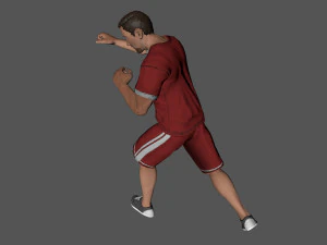 animated sportsman-rigged 3d game character 3D Model