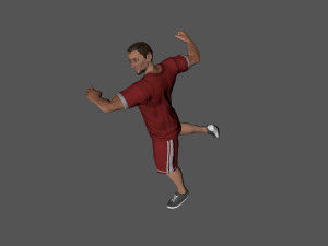 animated sportsman-rigged 3d game character Model 3D