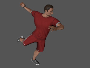 animated sportsman-rigged 3d game character Model 3D