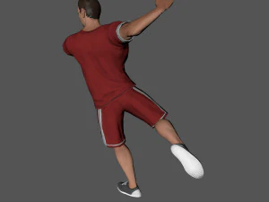 animated sportsman-rigged 3d game character 3D Model