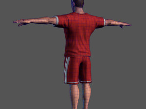 animated sportsman-rigged 3d game character Model 3D