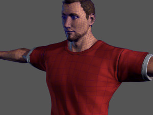 animated sportsman-rigged 3d game character Model 3D