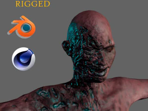 анімований персонаж тривимірної гри зомбі, налаштований жінкою 3D Модель