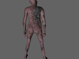 animated zombie woman-rigged 3d game character Modelo 3D