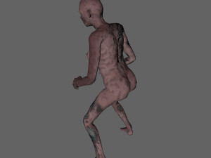 animated zombie woman-rigged 3d game character Modelo 3D