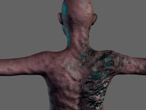 animated zombie woman-rigged 3d game character Modelo 3D