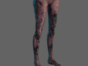 animated zombie woman-rigged 3d game character 3D Model