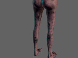 animated zombie woman-rigged 3d game character Modelo 3D