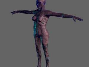 animated zombie woman-rigged 3d game character Modelo 3D
