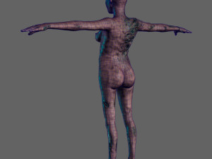 animated zombie woman-rigged 3d game character Modelo 3D