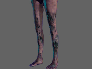 animated zombie woman-rigged 3d game character Modelo 3D