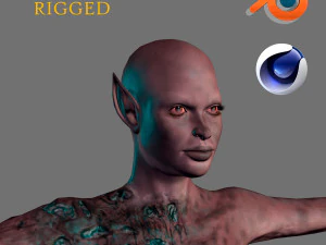 personaje de juego 3d zombie animado manipulado por elfos Modelo 3D