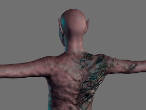animated zombie elf-rigged 3d game character Model 3D