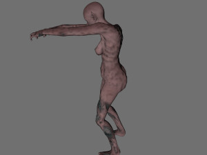 animated zombie elf-rigged 3d game character Model 3D