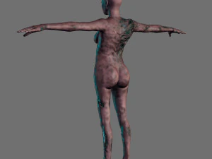 animated zombie elf-rigged 3d game character 3D Model