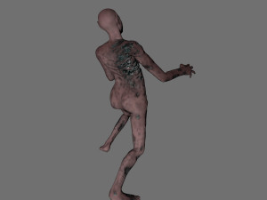animated zombie elf-rigged 3d game character Model 3D