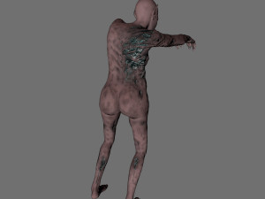 animated zombie elf-rigged 3d game character Model 3D