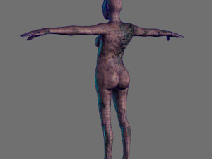 animated zombie elf-rigged 3d game character Model 3D