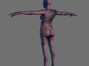 animated zombie elf-rigged 3d game character 3D Model