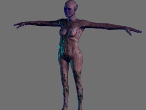 animated zombie elf-rigged 3d game character Model 3D