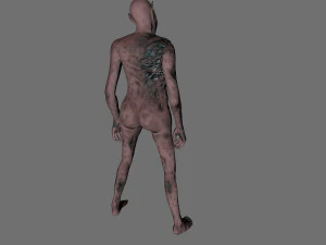animated zombie elf-rigged 3d game character 3D Model