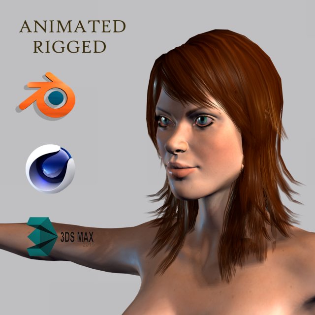 free 3d rigged model for 3ds max 8