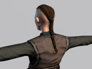 animated warrior woman - rigged 3d game character 3D Model