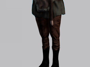 animated warrior woman - rigged 3d game character 3D Model