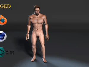 karakter permainan 3d yang dicurangi orang tua telanjang Model 3D