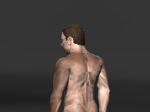 naked old man-rigged 3d game character Model 3D