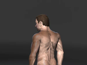 naked old man-rigged 3d game character 3D Model