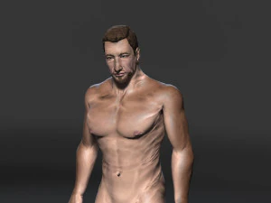 naked old man-rigged 3d game character 3D Model