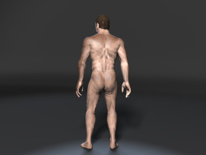 naked old man-rigged 3d game character Model 3D