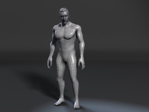 naked old man-rigged 3d game character Model 3D