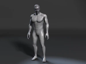 naked old man-rigged 3d game character 3D Model