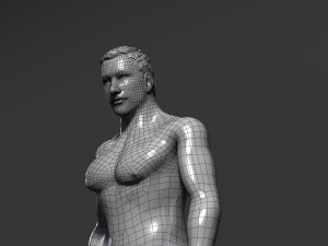 naked old man-rigged 3d game character Model 3D