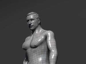 naked old man-rigged 3d game character 3D Model