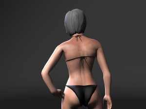woman in bikini-rigged 3d game character 3D Модель